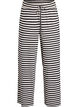 Striped pyjama bottoms with a high waist and wide legs, Black, Packshot image number 0