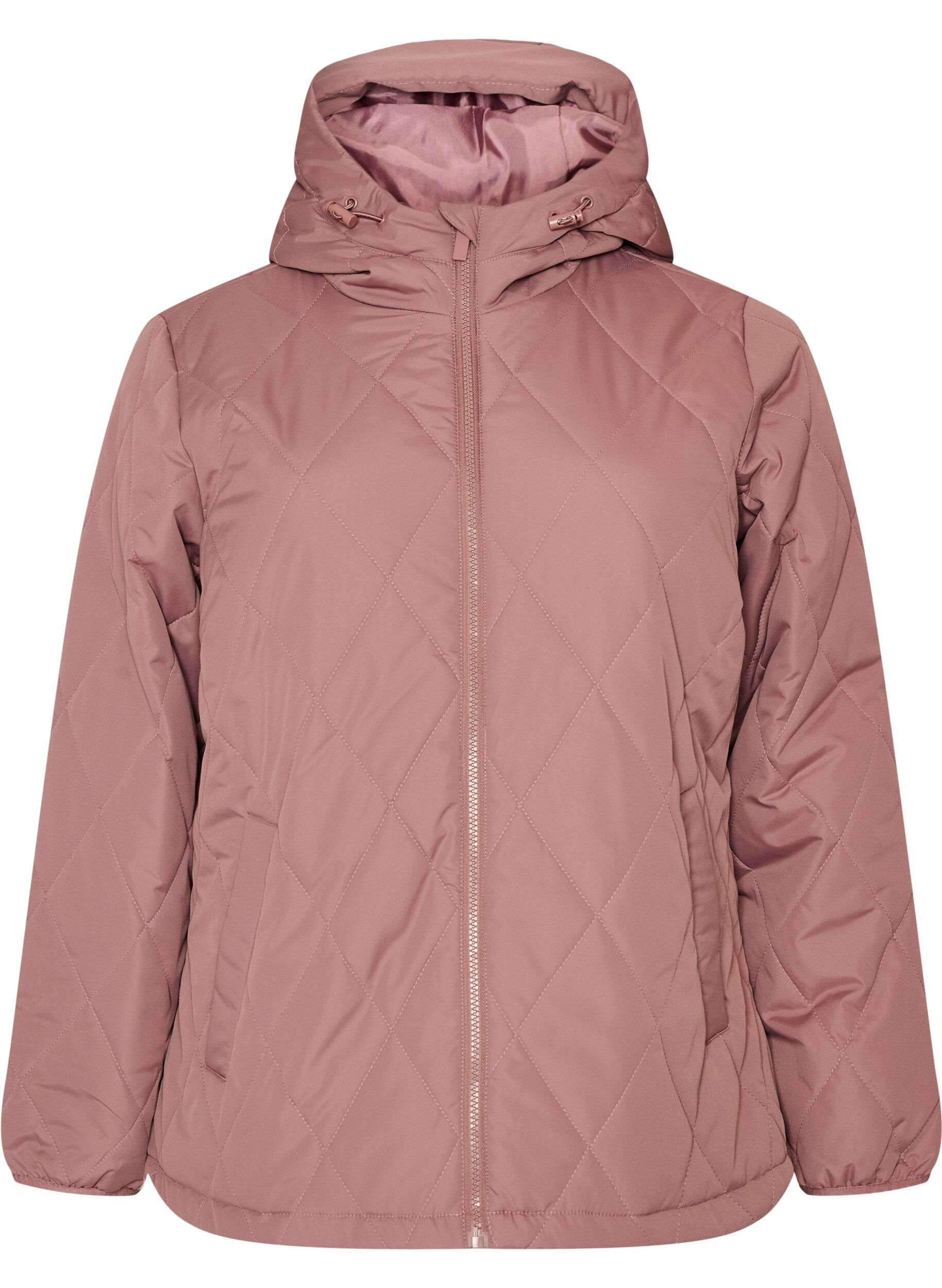 ZizzifashionLightly padded jacket with diamond quilt, Rose, Packshot image number 0