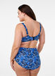 Bikini top with underwire and pattern, Blue, Model image number 2