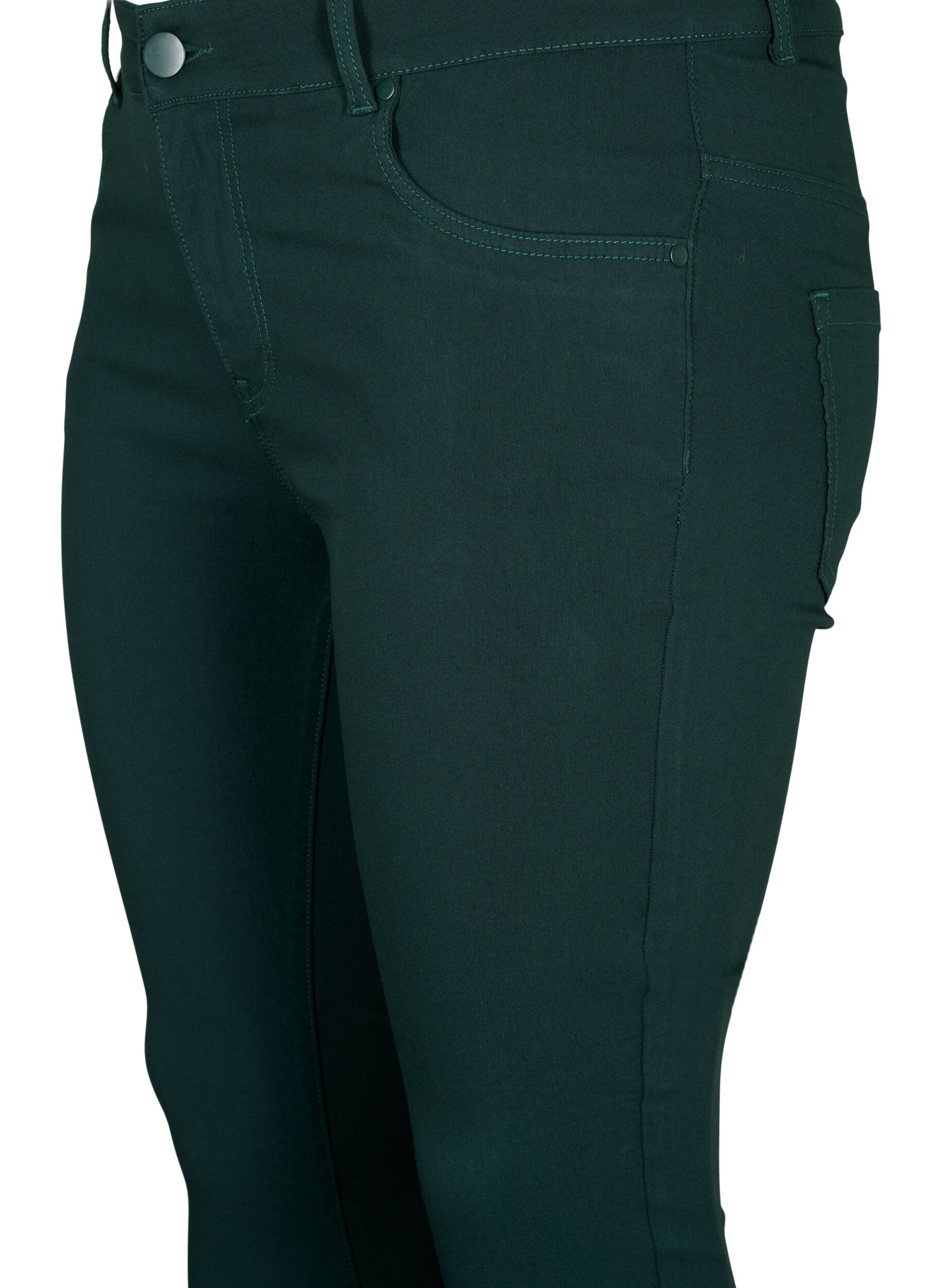 Zizzifashion Slim fit trousers with pockets, Green, Packshot image number 2