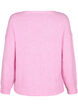 Long-sleeved knitted jumper with wool and a round neck, Begonia Pink Mel., Packshot image number 1
