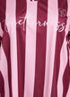 Sporty t-shirt with stripes and text motif, Rose, Packshot image number 2