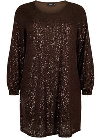 Short sequin dress with long sleeves
