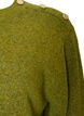 Knit blouse with button detail, Green, Packshot image number 2
