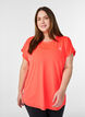 Solid-coloured training T-shirt, Coral, Model image number 0