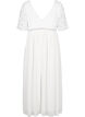 Maxi dress with back neckline and short sleeves, Bright White, Packshot image number 1