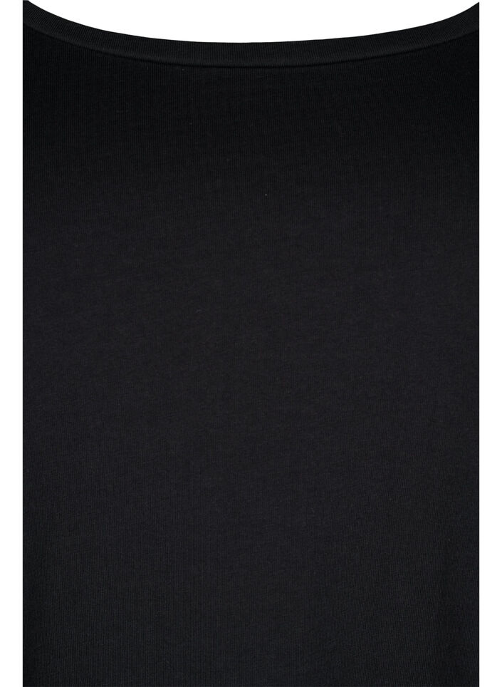 Basic cotton blouse 2-pack, Paisley Purple/Black, Packshot image number 3