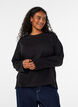 Basic t-shirt with long sleeves, Black, Model image number 0