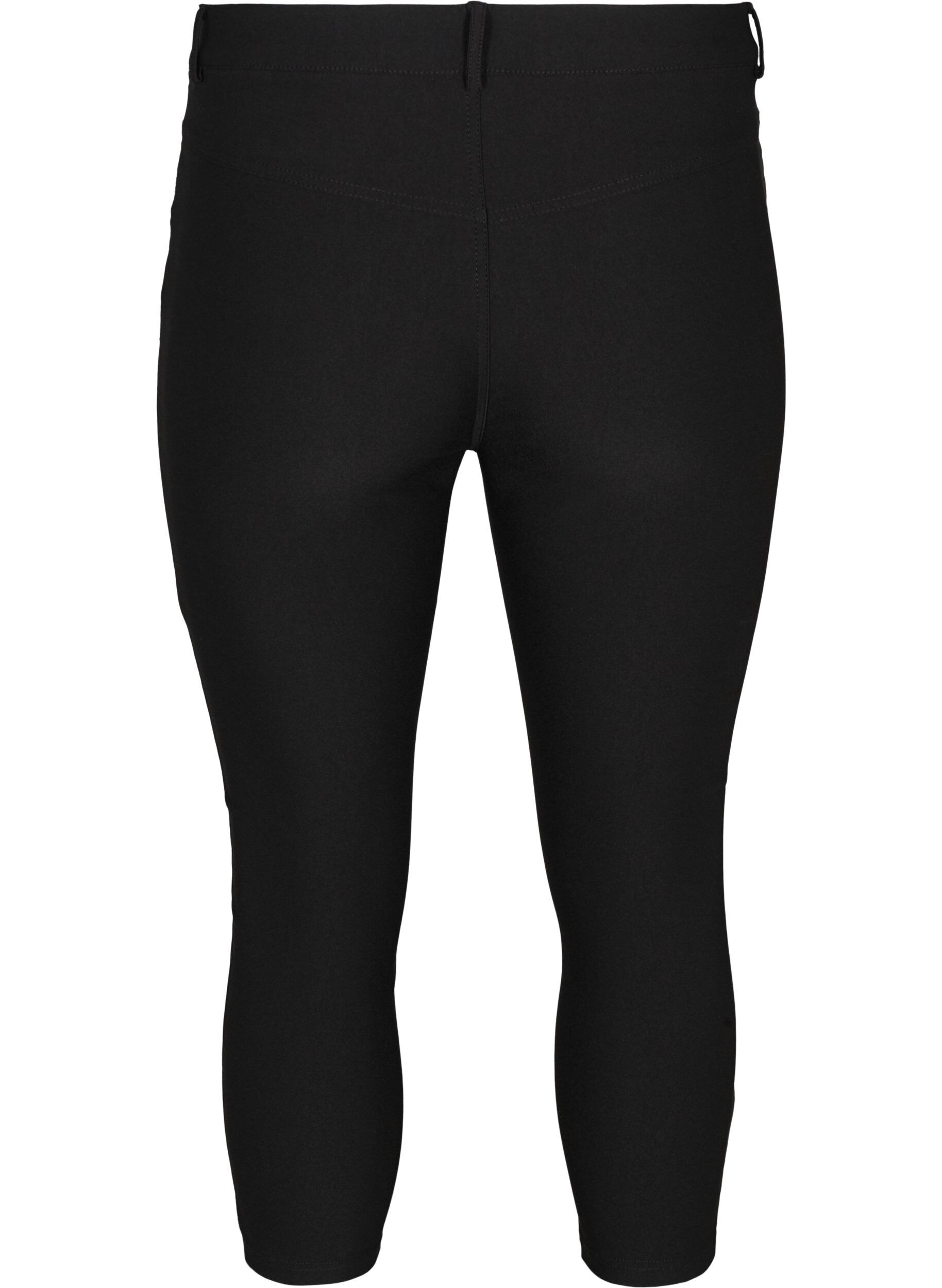 Zizzifashion Close-fitting capri trousers in viscose blend, Black, Packshot image number 1