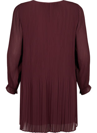 Pleated tunic with long sleeves, Fudge, Packshot image number 1