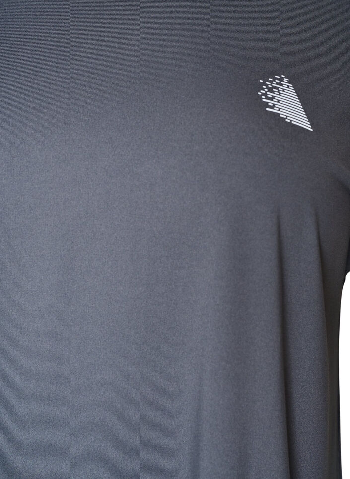 Solid-coloured training T-shirt, Grey, Packshot image number 2