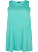 Top with structure and round neckline, Turquoise, Packshot image number 0