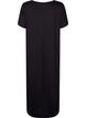 Viscose midi dress with short sleeves, Black, Packshot image number 1