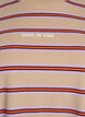 Oversized T-shirt with stripes and 1/2 sleeves, Beige, Packshot image number 2
