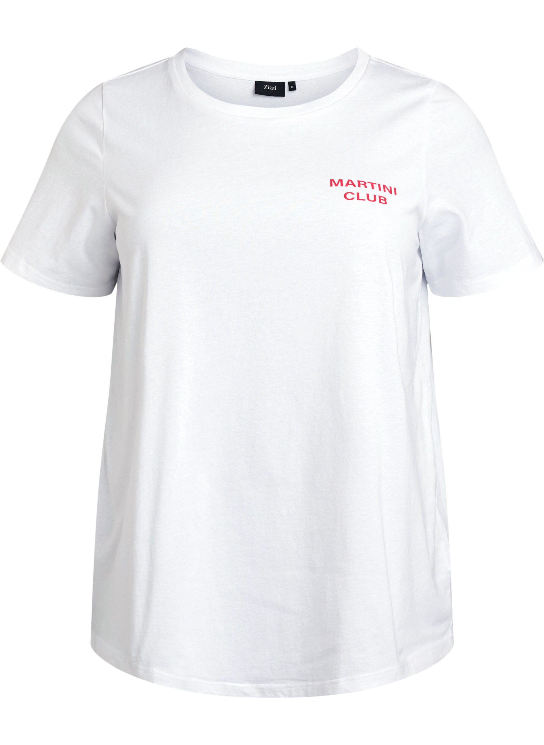 Zizzifashion T-shirt with print detail, White, Packshot image number 0