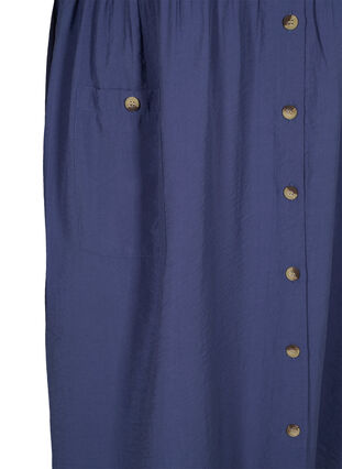 Short sleeve dress with buttons and pockets, Nightshadow Blue, Packshot image number 3