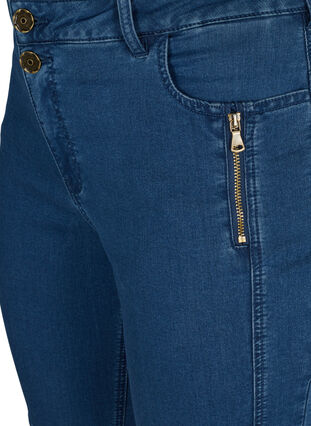 Close-fitting denim shorts, Medium Blue Denim, Packshot image number 2