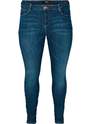 Super slim Amy jeans with a high waist, Dark Blue, Packshot image number 0