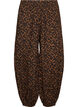 Balloon trousers with a high waist and all-over pattern, Brown, Packshot image number 0