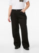 Wide leg jeans with high waist, Black, Model image number 2