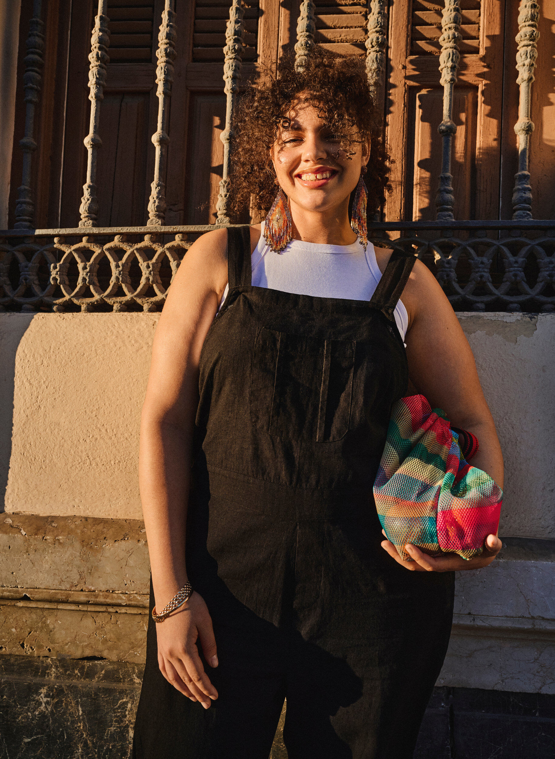 Zizzifashion Ribbed cotton tank top, Bright White, Image image number 0