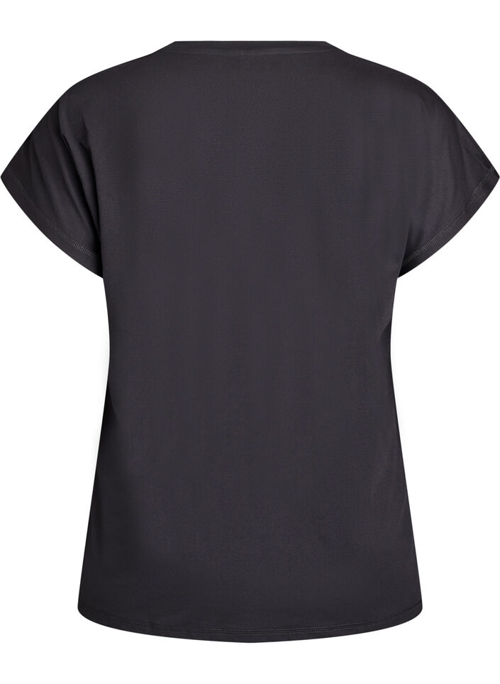 Solid-coloured training T-shirt, Black, Packshot