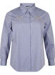 Organic cotton shirt with bead embroidery, Blue, Packshot image number 0