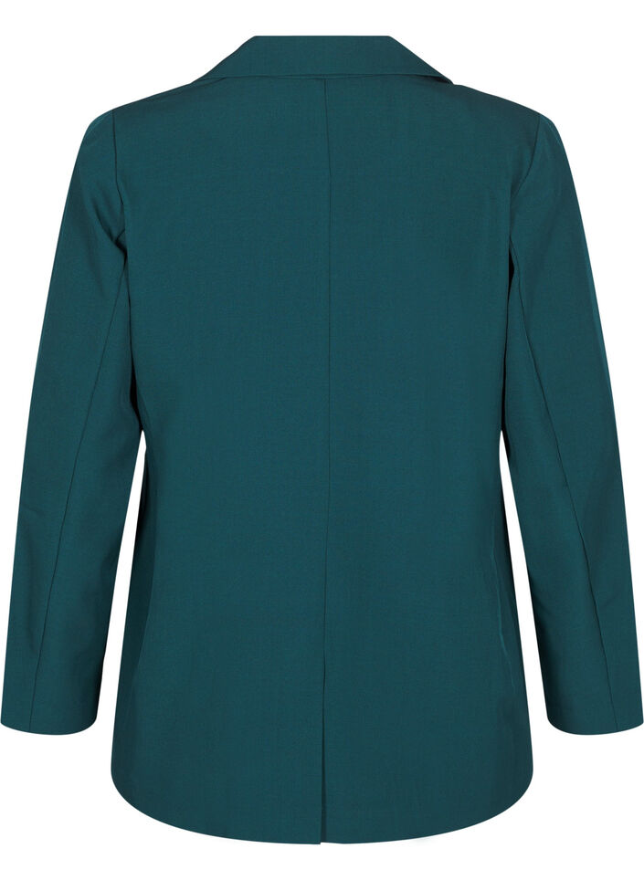 FLASH - Blazer with pockets and a slit, Green, Packshot image number 1