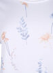 Organic cotton T-shirt with floral print, White W. Blue flower, Packshot image number 2