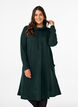 Jersey dress with high neck and pockets, Green, Model image number 0