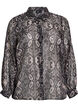 Long-sleeved shirt with snake print, Dark Grey, Packshot image number 0