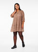 Short lace dress with 3/4 sleeves, Fossil , Model image number 2