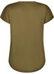 Short sleeve sport t-shirt with v-neck, Green, Packshot image number 1