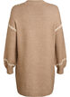 Knitted dress with contrast stitching, Brown, Packshot image number 1
