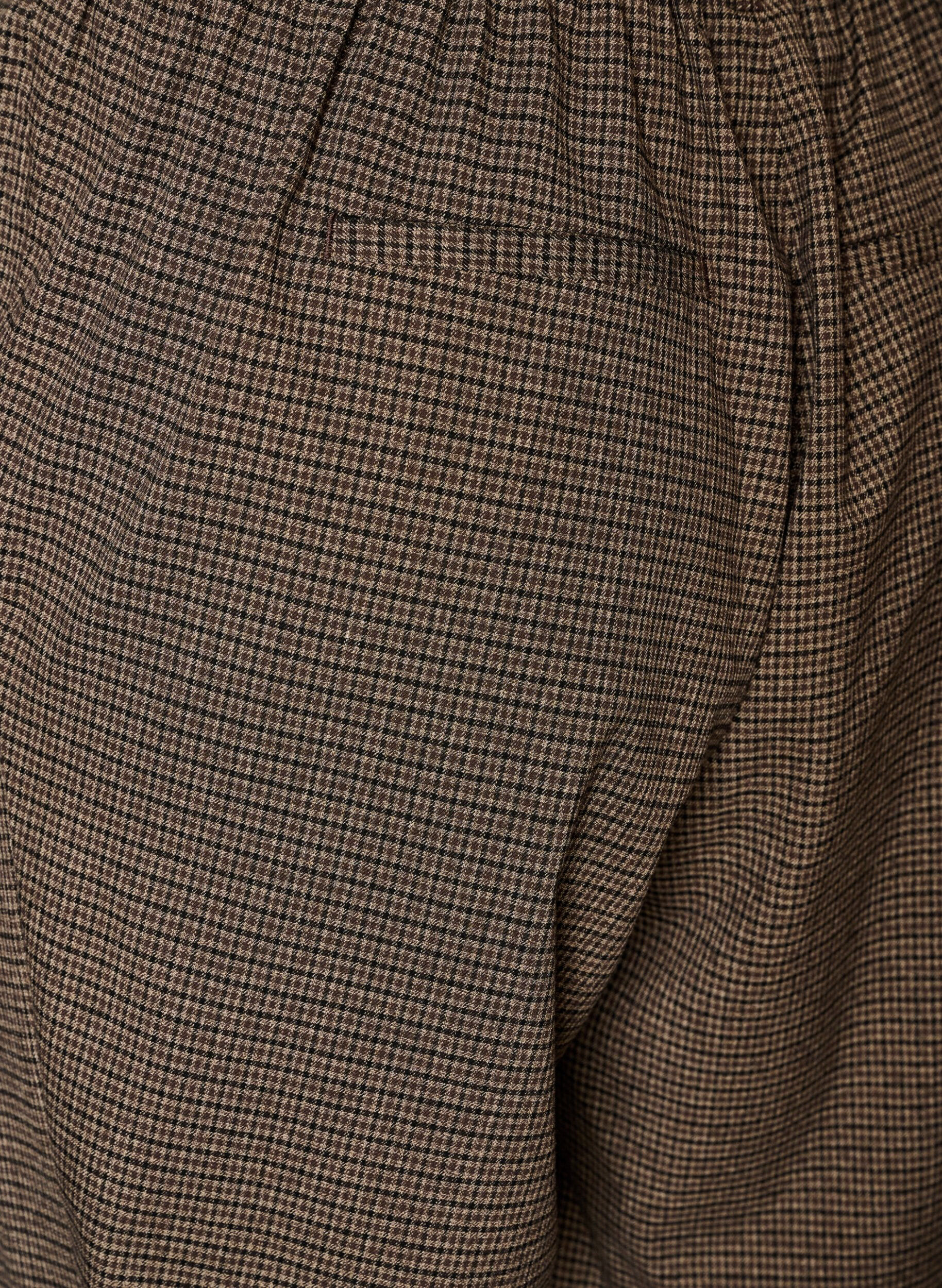 ZizzifashionTrousers with small check pattern and straight legs, Brown, Packshot image number 3