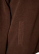 Teddy jacket with eyelet embroidery trim and high collar, Brown, Packshot image number 3