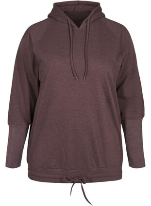 Sweatshirt with a drawstring hem, Fudge Mel. , Packshot image number 0