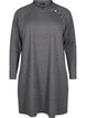 Jersey dress with buttons, Dark Grey Melange, Packshot image number 0