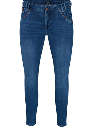 Regular rise, extra slim Sanna jeans, Blue denim, Packshot image number 0