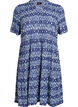 Patterned dress with panels, Blue, Packshot image number 0