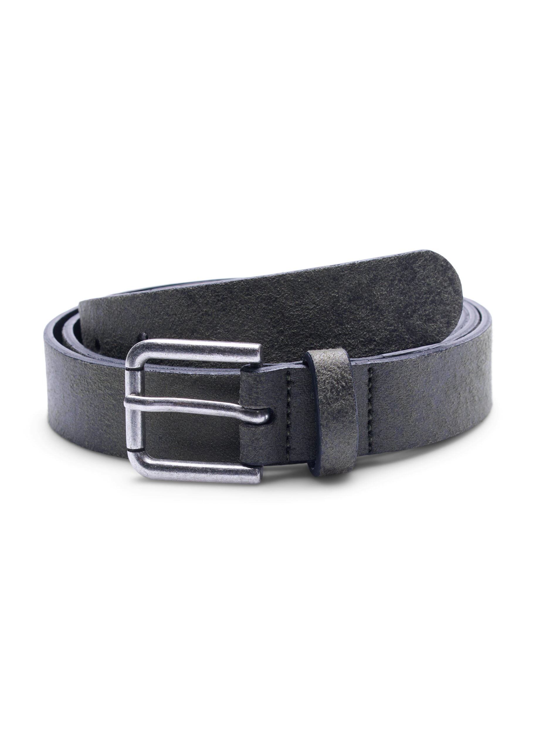 Zizzifashion Belt in leather blend, Deep Forest, Packshot image number 0