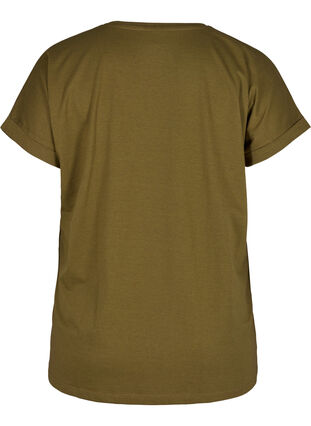 Cotton mix t-shirt, Dark Olive Mel., Packshot image number 1