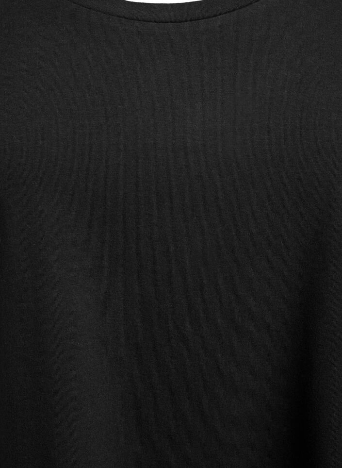 Basic jersey blouse with long sleeves, Black, Packshot image number 2