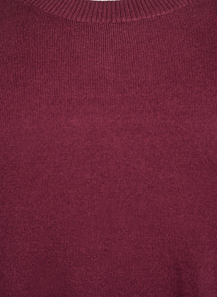 Knitted blouse with a round neck, Red, Packshot image number 2