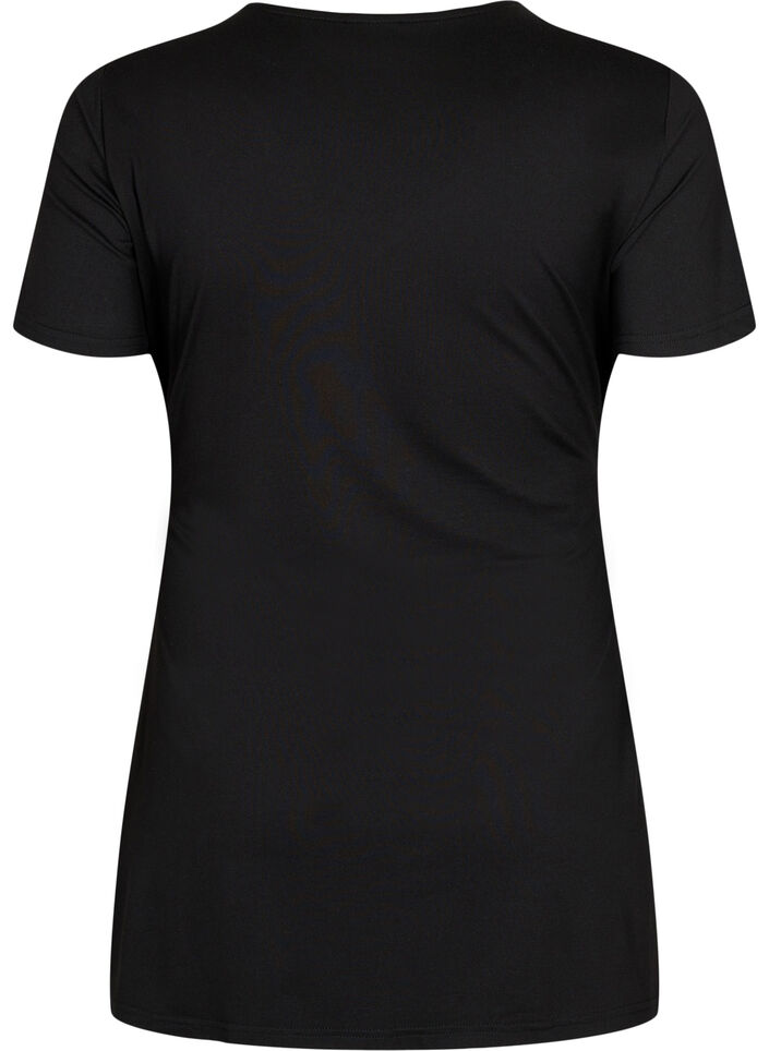 Short sleeve maternity blouse, Black, Packshot image number 1