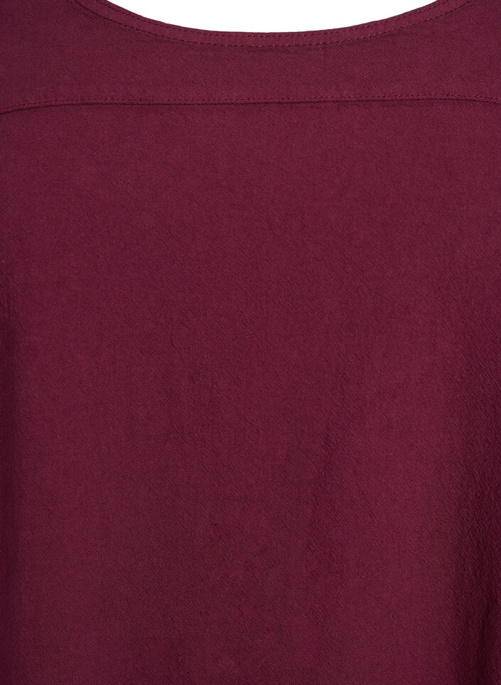 Short-sleeved cotton dress, Dark Bordeaux, Packshot image number 2