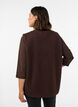 Fleece vest with press buttons and side pockets, Brown, Model image number 2