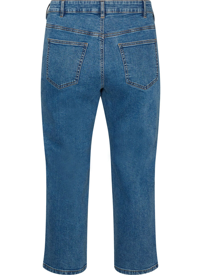 Cropped Vera jeans with a straight fit, Blue, Packshot image number 1