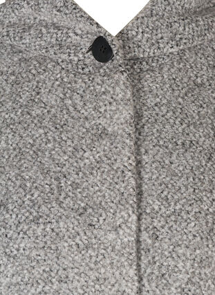 Long coat with wool, Light Grey Melange, Packshot image number 2