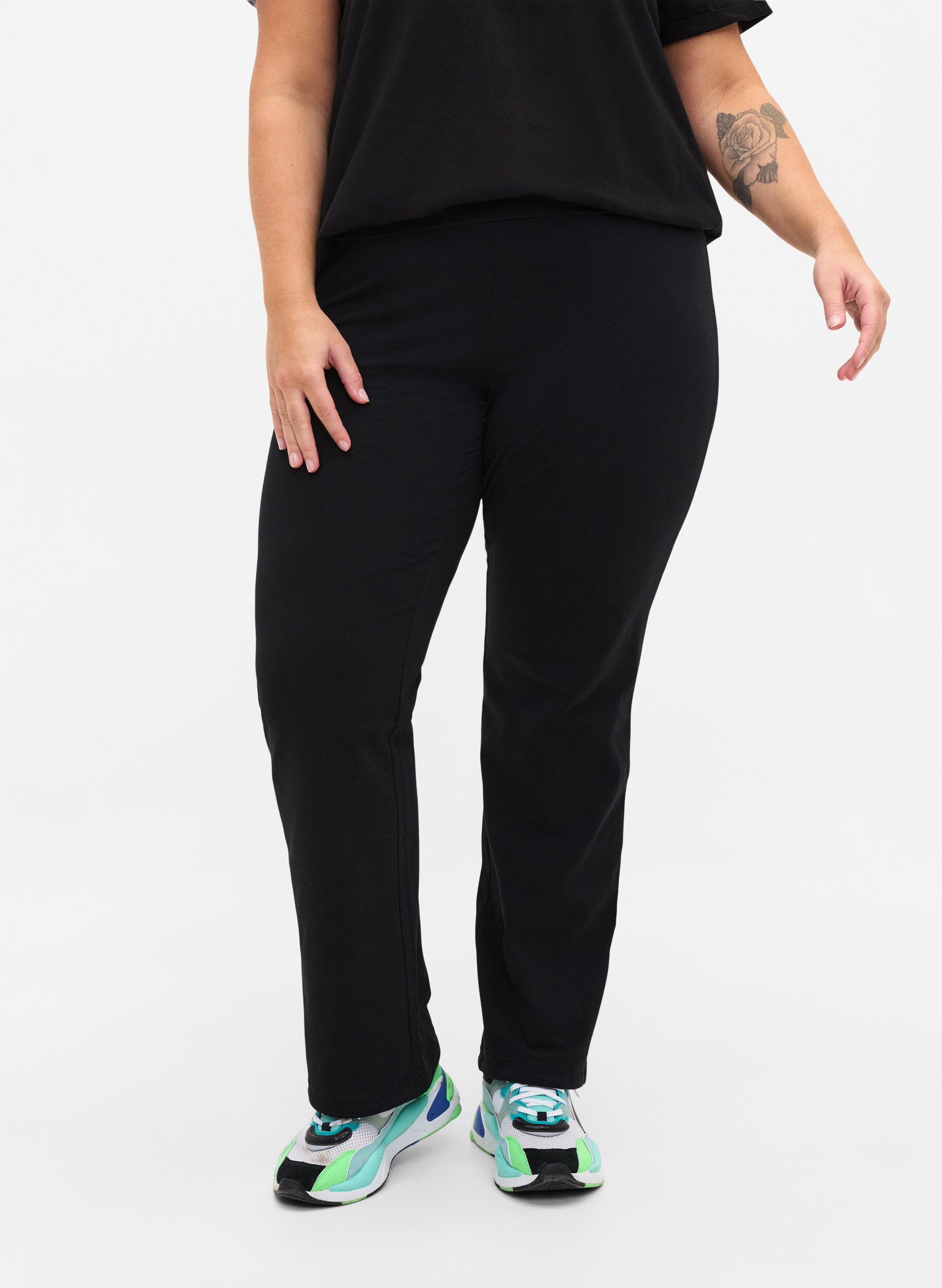 Zizzifashion Sports trousers in cotton, Black, Model image number 4
